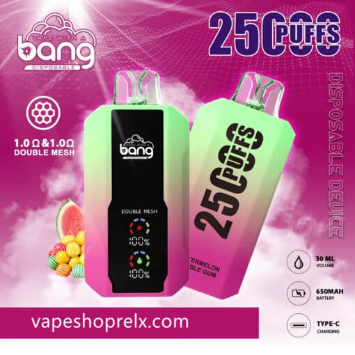 Bang Large- screen 25000口超大容量一次性可充電電子煙/最新爆款