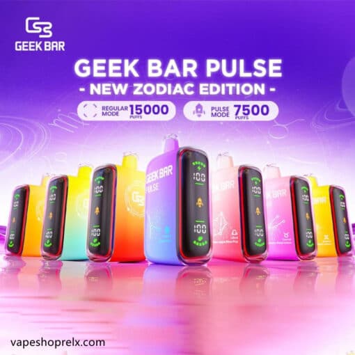 GEEK BAR PULESE 15000 Puffs 小火箭拋棄式電子煙 一次性霧化棒/可充電/側面LED現顯示/多種模式調節