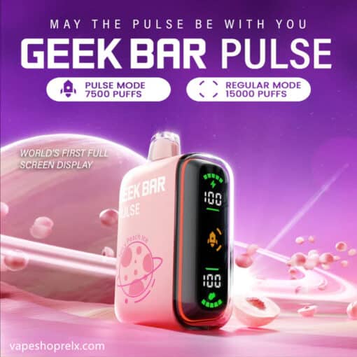 GEEK BAR PULESE 15000 Puffs 小火箭拋棄式電子煙 一次性霧化棒/可充電/側面LED現顯示/多種模式調節：圖片 5